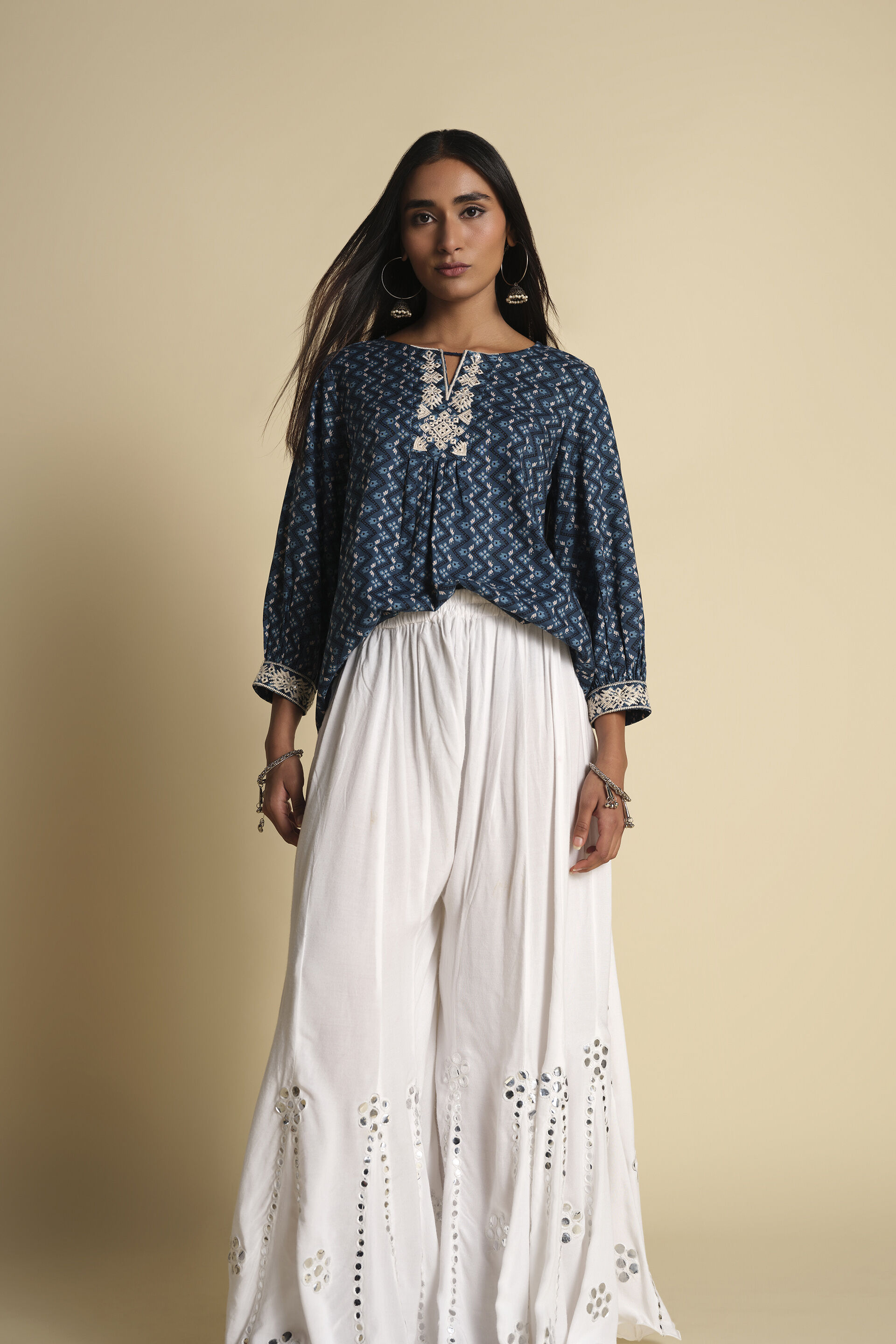 Jheel Top, Indigo, image 2